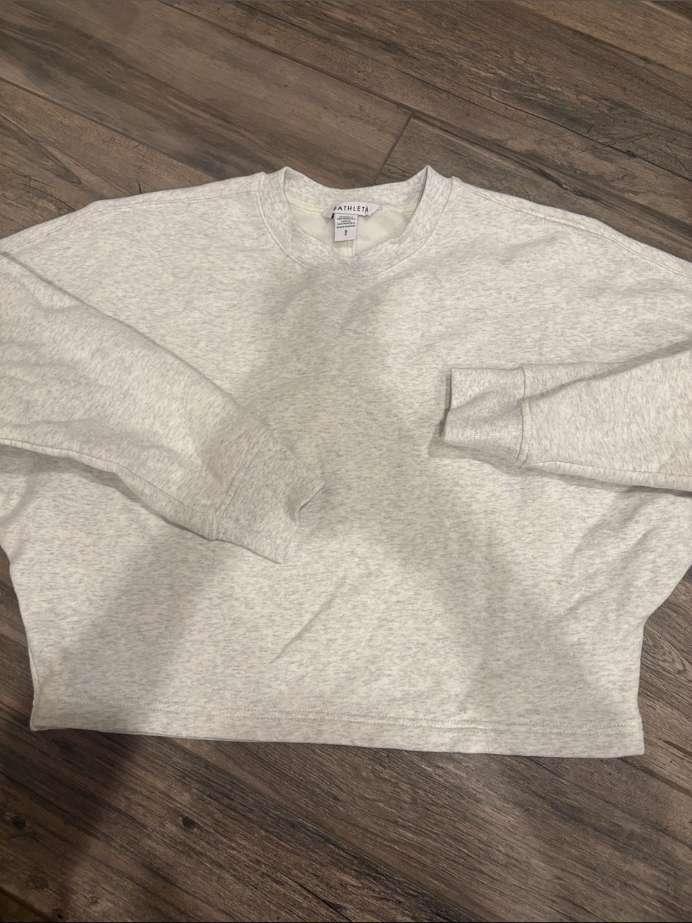 Athleta women’s Light Heather Gray Crewneck Sweatshirt
